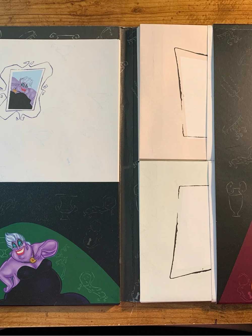 Vintage Disney Store Villains Evil Queen Malificent Stationery Set
